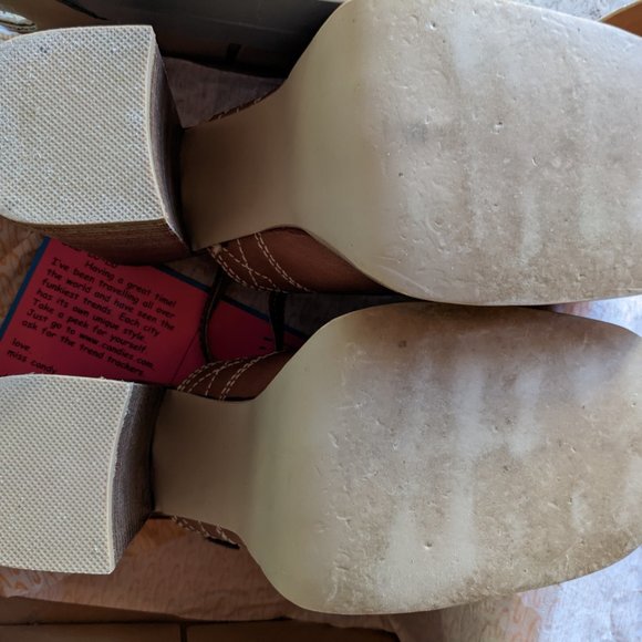 Candie's Vintage Sling-back leather clog - Picture 3 of 6